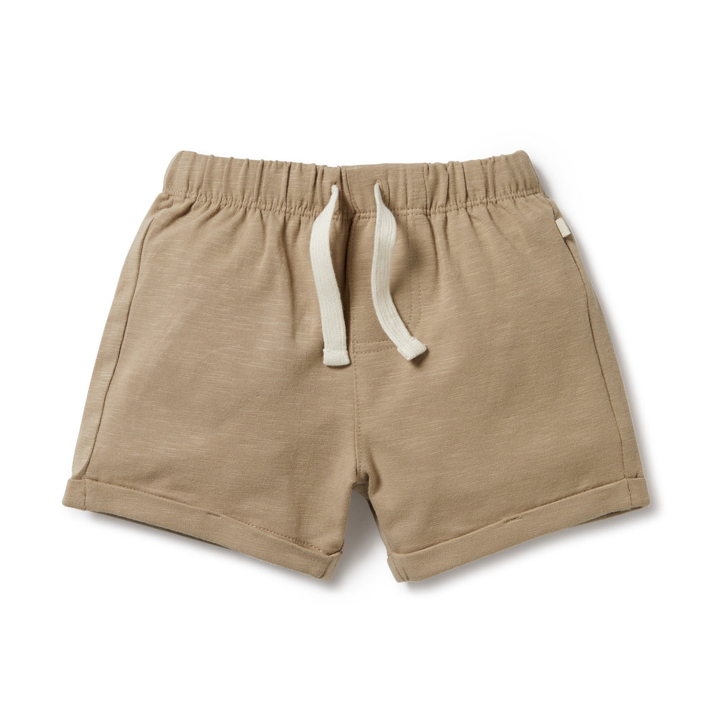 Driftwood Organic Tie Front Short