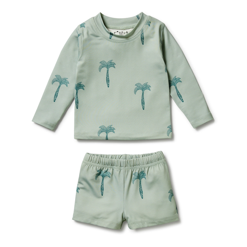 Palm Tree Rashie Swim Set