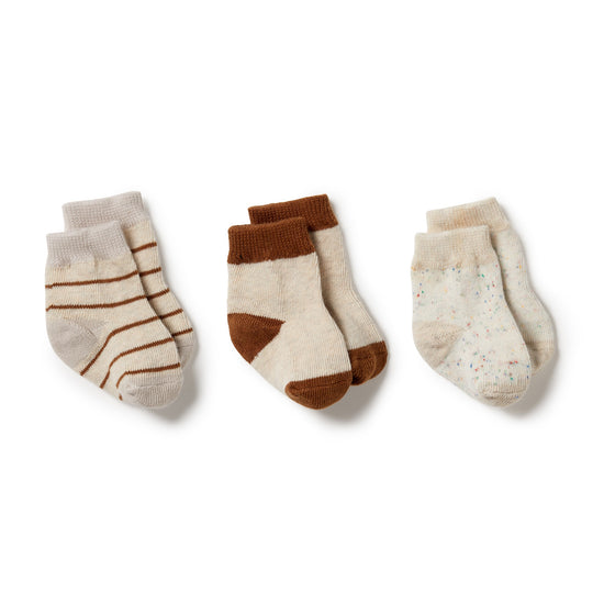 Baby Socks| Oatmeal / Nimbus Cloud / Dijon