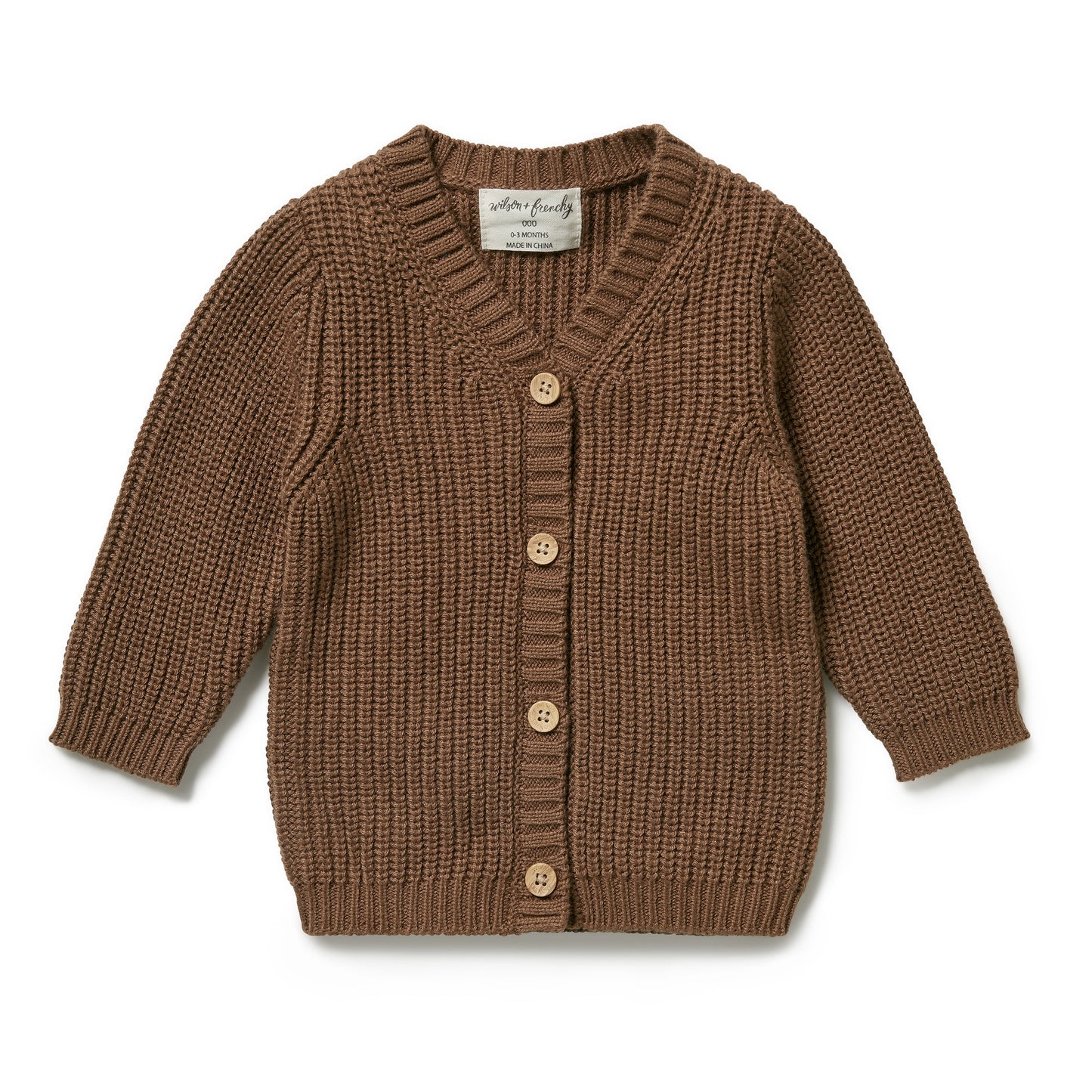 Knitted Button Cardigan | Dijon