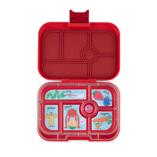 Original Bento Lunchbox | Wow Red | Funny Monsters Tray