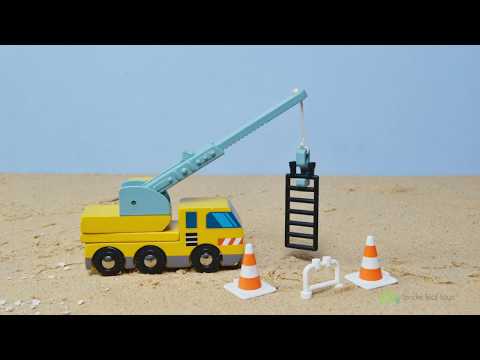 Load and play video in Gallery viewer, Wooden Construction Vehicle Set
