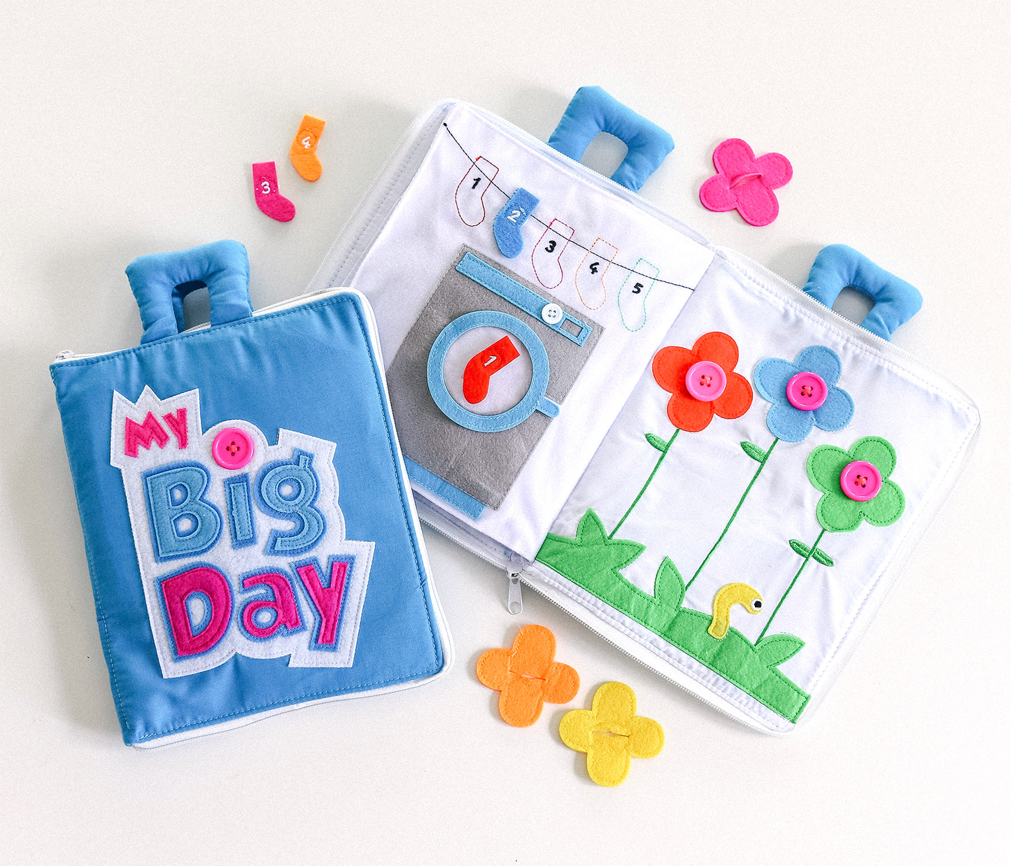 Load image into Gallery viewer, Fabric Activity Book | My Big Day | Blue Cover
